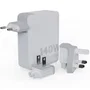 Xtorm Cargador de Pared Universal XVC2140 140W con 3x USB-C y 1x USB-A Blanco